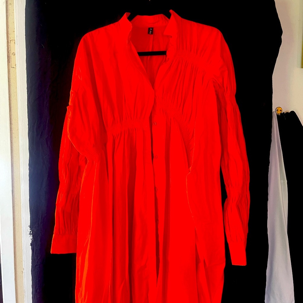 Bright Orange Full Fashion Bubble Dress!